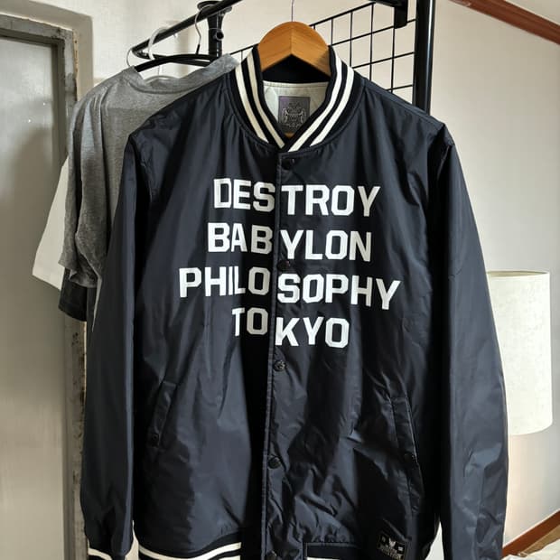 네이버후드xduppies 베이스볼 자켓 L