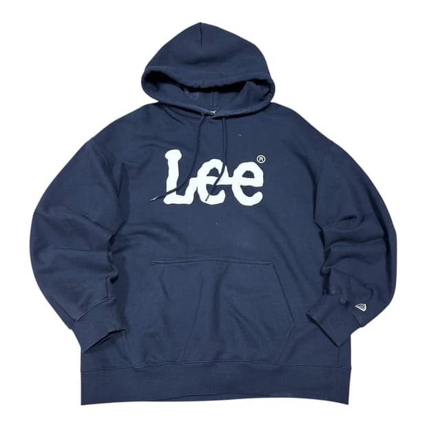 ✨ (바배) LEE 리 빅로고 네이비 후드티 