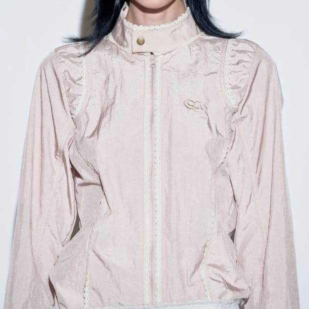 스컬프터 나일론 레이스 자켓 핑크s