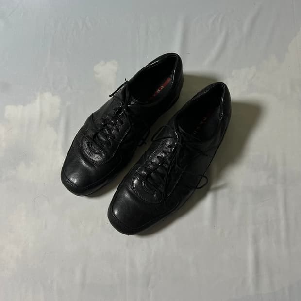 Prada sports leather sneakers