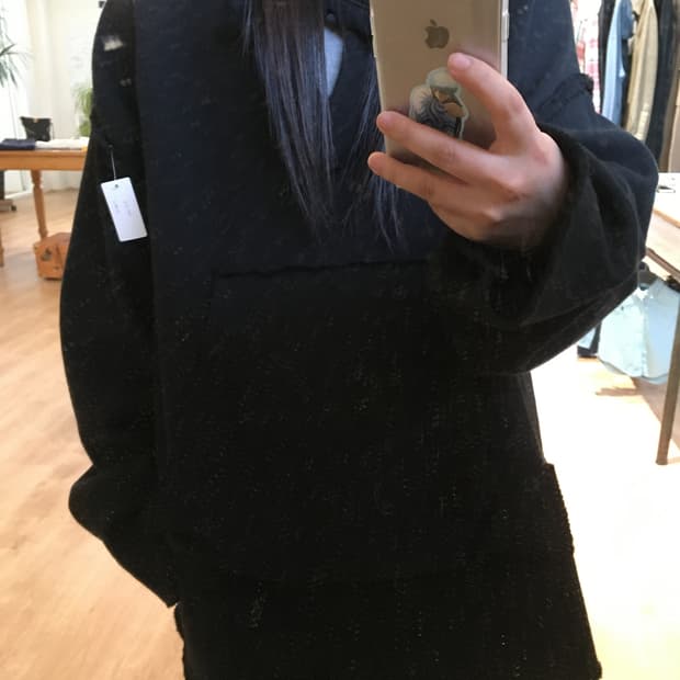 캐피탈 프린지 바하 파카 후드티 블랙