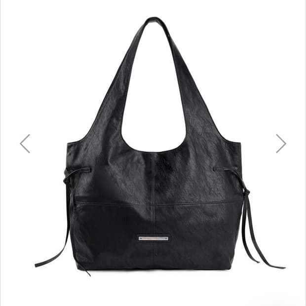 SIDE STRING LEATHER BIG SHOULDER BAG IN 