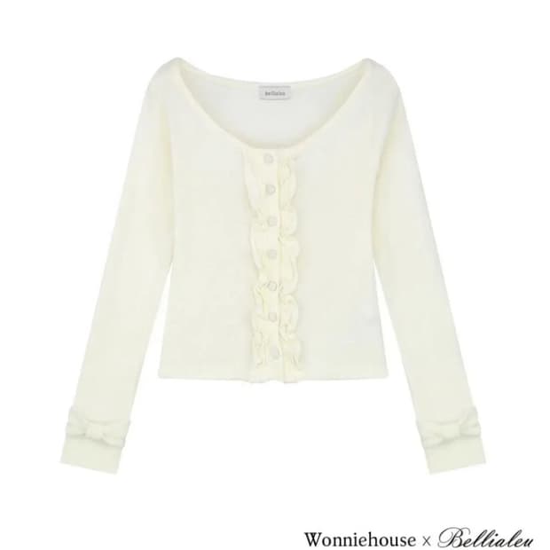 새상품) 벨리아르 휘핑 가디건 아이보리 워니하우스 클리시어 더티스