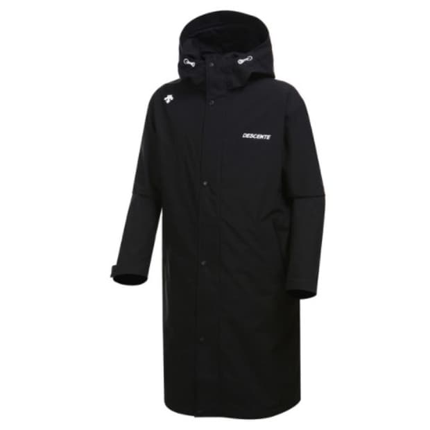 L 데상트 아카이브 V절개 레인코트 롱 바람막이