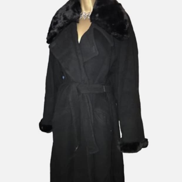 직구 / 이베이 무스탕 카라 캐시미어 코트 / xl 105 - 110