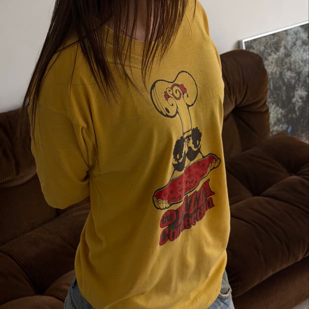 Pizza 싱글스티치 빈티지 반팔
