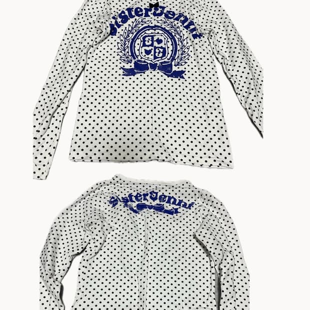 시스터제니 도트 슬리브 긴팔