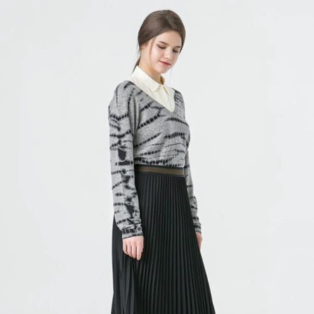 베르니스 울 캐시 패턴 풀오버 [새상품]