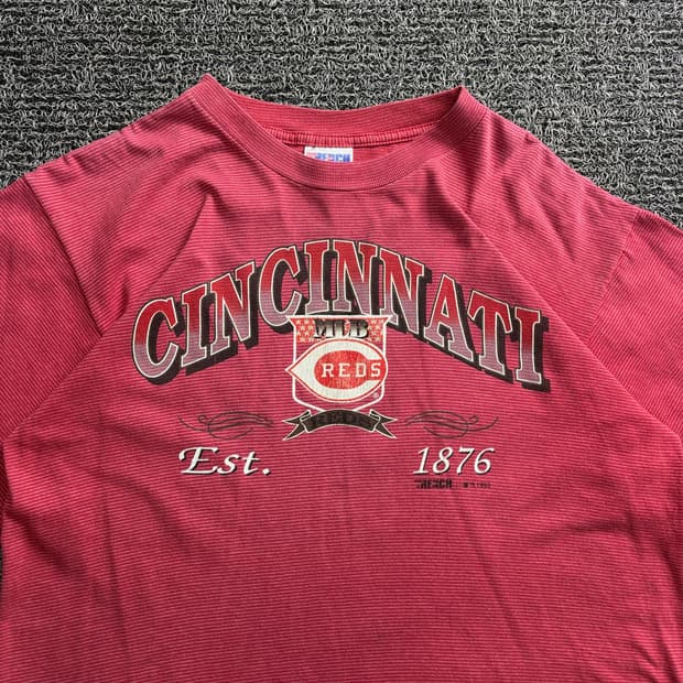 90s USA 오리지날 빈티지 MLB 신시내티 레드 티셔츠 3434