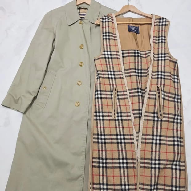 버버리 트렌치 코트 울내피 탈부착 100