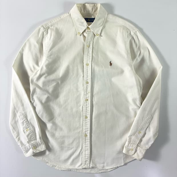 Polo  폴로 랄프로렌 자수 코튼 신형 화이트 셔츠 
