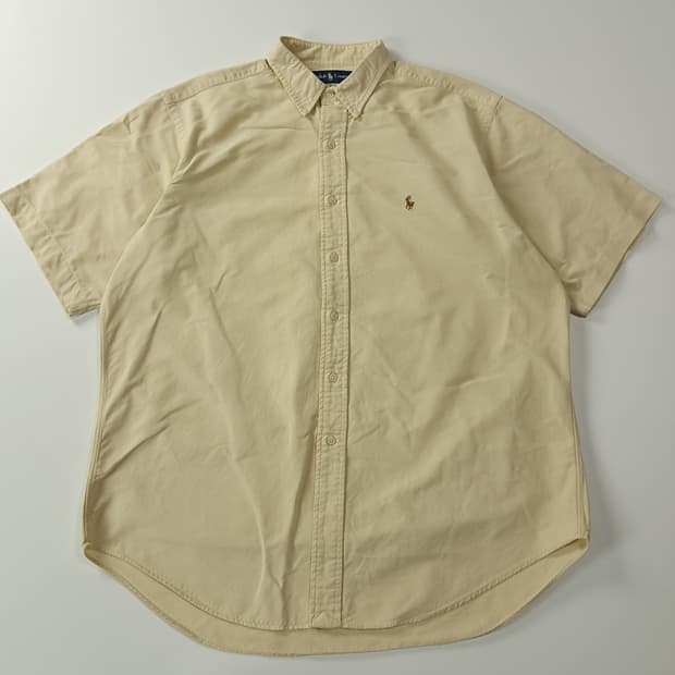 CA159 L 폴로 야무스 90s 페이디드 옐로우 반팔 셔츠 남방