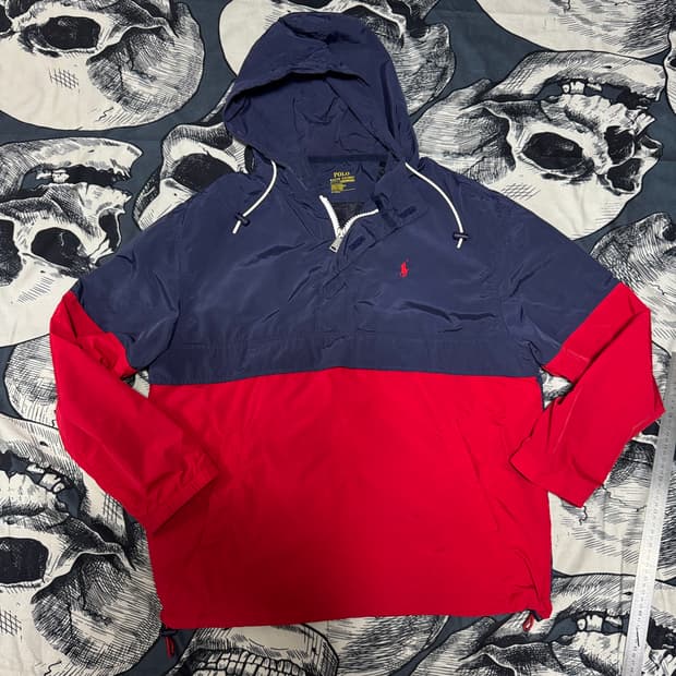 폴로랄프로렌 컬러블록 아노락 후드티 M 사이즈