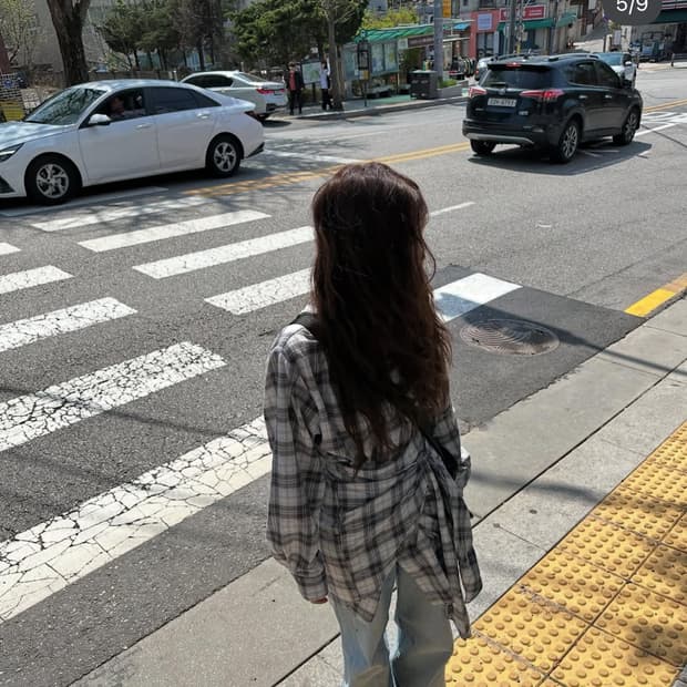 더베를린 체크 랩 원피스 