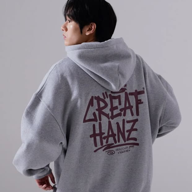 펀치라인 후드티 회색 M