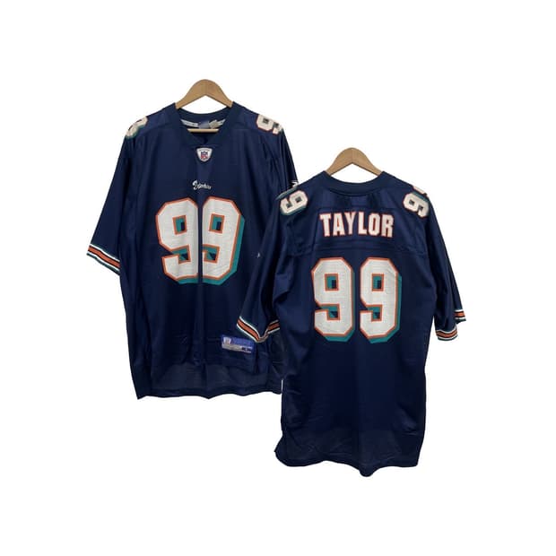 리복 NFL 마이애미 돌핀스 제이슨 테일러 레거시 반팔 저지
