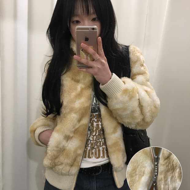 sky bomber two way fur zip-up