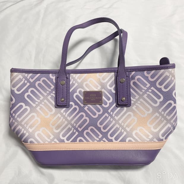 발렌시아가 BB로고   토트백 퍼플