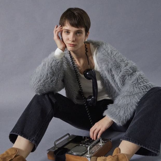 헤더먼트 테디 가디건 그레이