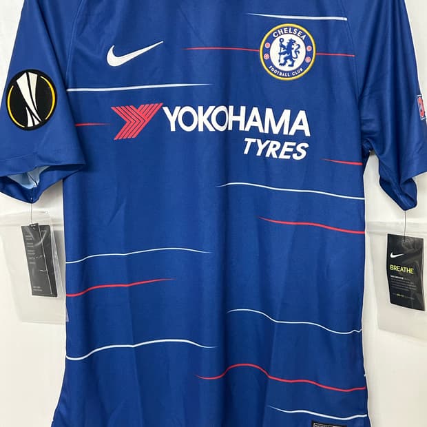 18-19 첼시 아자르 유로파 풀패치 유니폼 팝니다