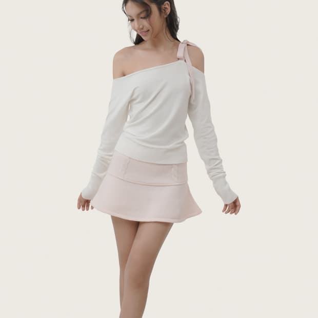 [미개봉] 클리시어 kleesier 스트로베리 원숄더 니트 