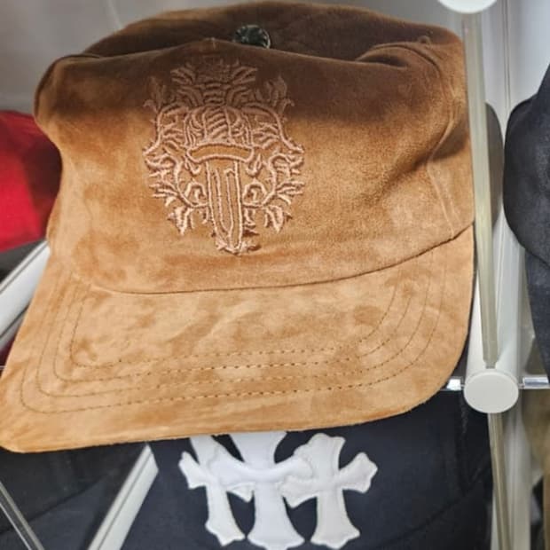 크롬하츠 정품 모자 캡 스웨이드