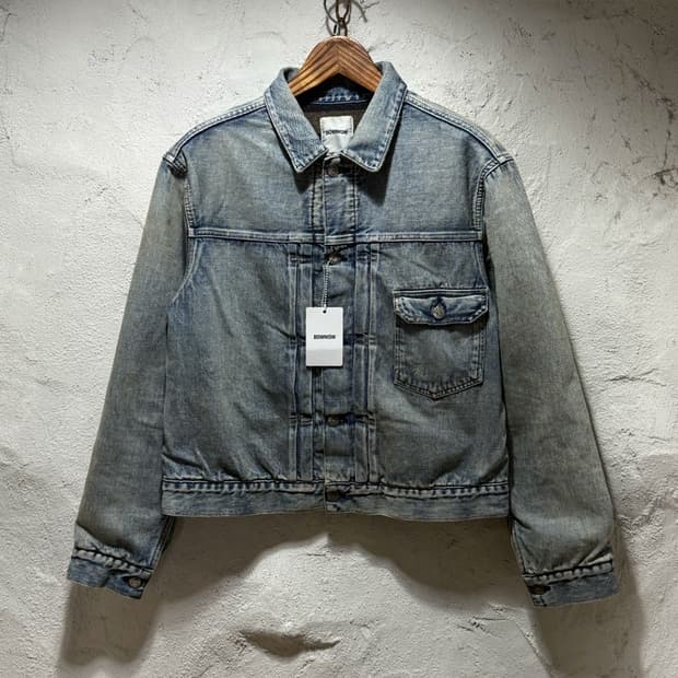 바우와우 Bowwow 블랭킷 라인드 에이징 가공 데님 재킷