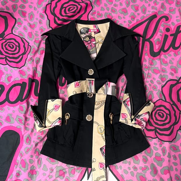 MA*RS마즈 퍼퓸 금장 벨티드 숏 트렌치코트 히메오네갸루 109핀터대장