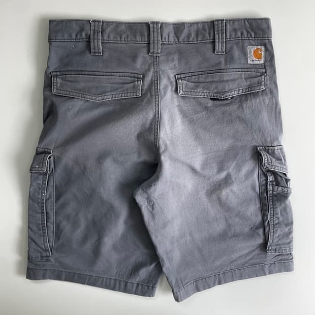 Carhatt  칼하트 워시드 그레이 워크 카고 하프팬츠