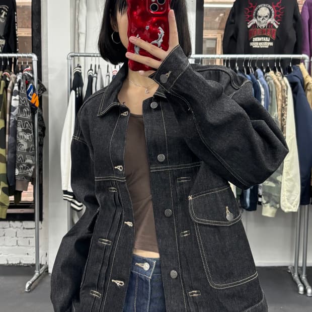 LEE 리 블랙 데님자켓