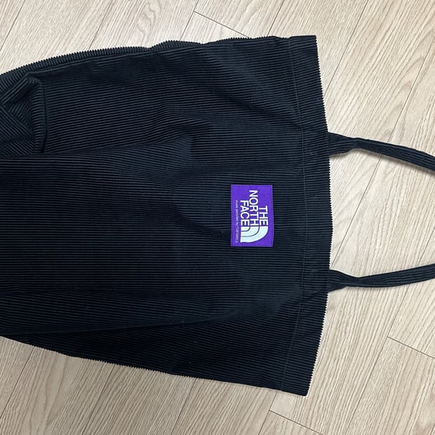 노스페이스 퍼플라벨 코듀로이 토트백 블랙