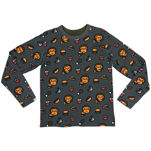 (리버시블)2008 니고 시절 진짜 베이프 마일로 롱슬리브 티셔츠