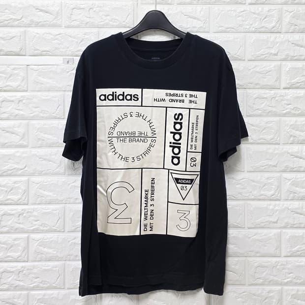 아디다스 반팔티 블랙 2XL
