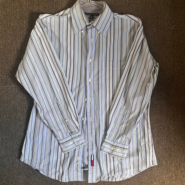 [M] 타미힐피거 스트라이프 셔츠 빈티지