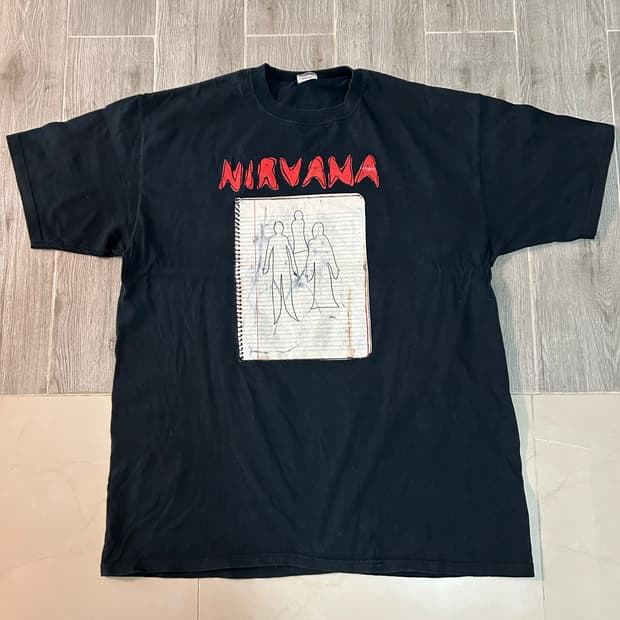 빈티지 너바나 고스트 노트북 티셔츠 xxl 2000년대