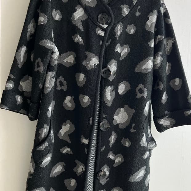 Lozza 레오파드 패턴 니트 코트 55