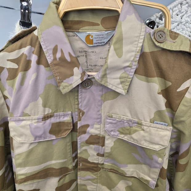 칼하트 카모패턴 밀리터리 셔츠 자켓 m