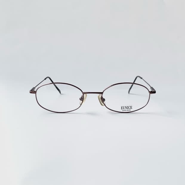 [픽키-698] 딥브라운 메탈 풀프레임 안경 슬림 오벌 미니멀