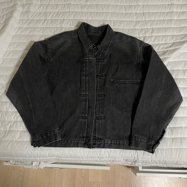 [4/XL] 오어슬로우 대전판 1세대 흑청 블랙 워시드 데님 자켓