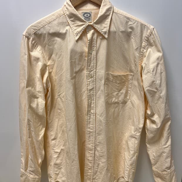 Kamakura Shirts 옐로우 스트라이프 (16)