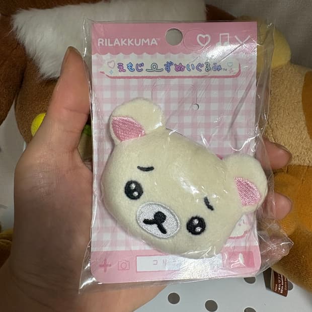 코리락쿠마 인형 뱃지 새상품