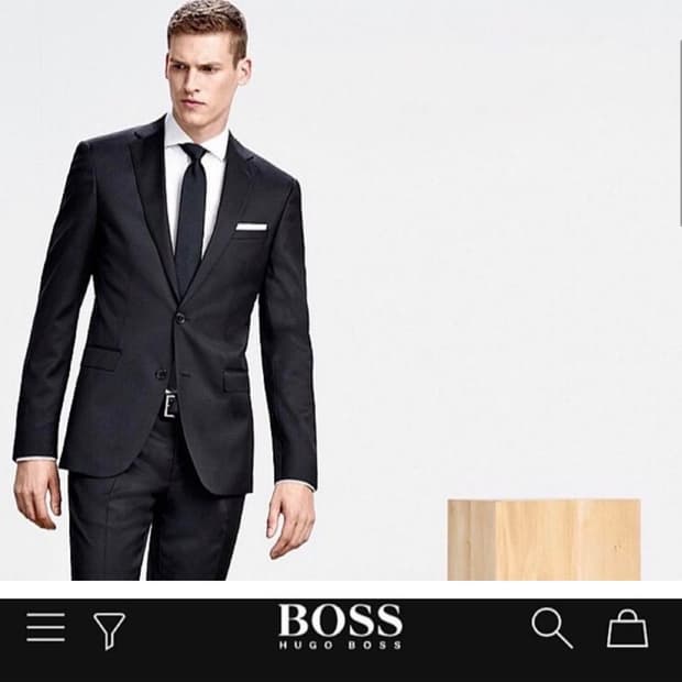 [97/31] 휴고보스 블랙 정장 수트