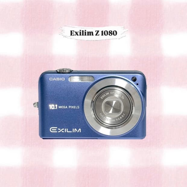 카시오 엑슬림 EX-Z1080 베이비블루 빈티지디카