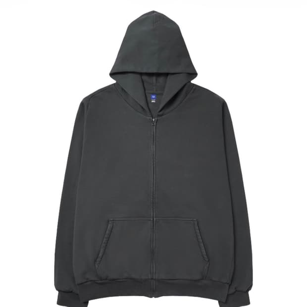 Yeezy YZY zip-up hoodie dark grey