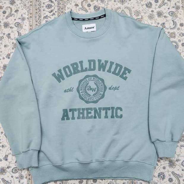 AMES 월드와이드 민트색 스웻셔츠 1사이즈