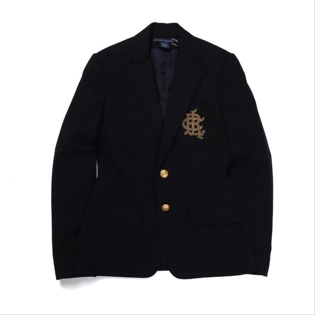 Rlaph Lauren 2B Logo Embroidered Blazer