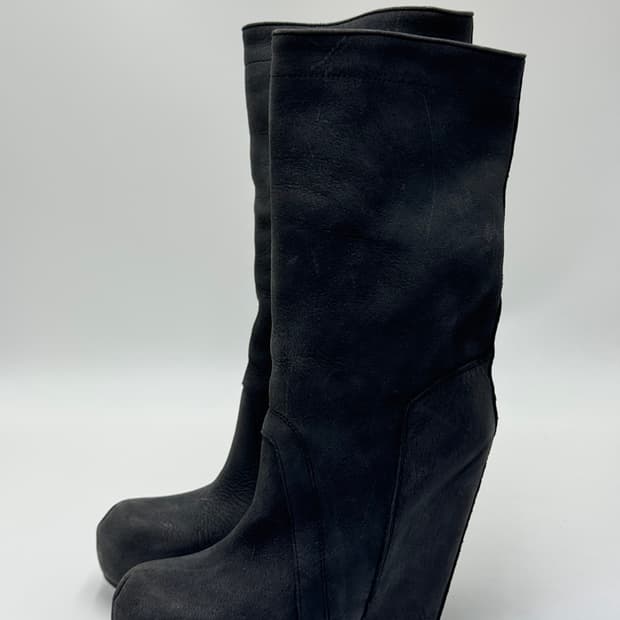 릭오웬스 웨지힐 롱 부츠