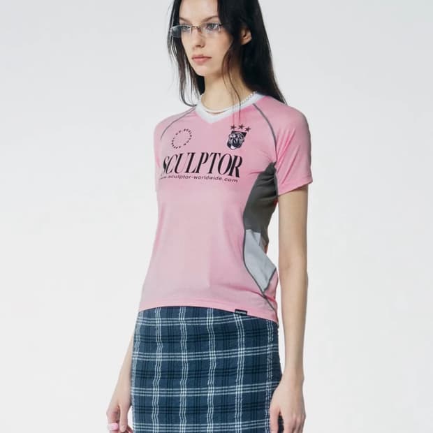 스컬프터 저지 티셔츠 pink