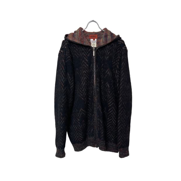 MISSONI Mohair Knit Zip-Up Hoodie