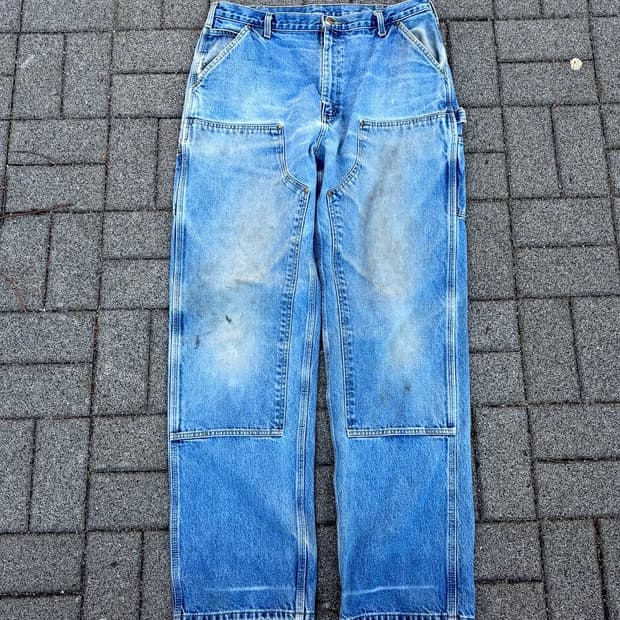 carhartt b73 데님 더블니 팬츠 38x36